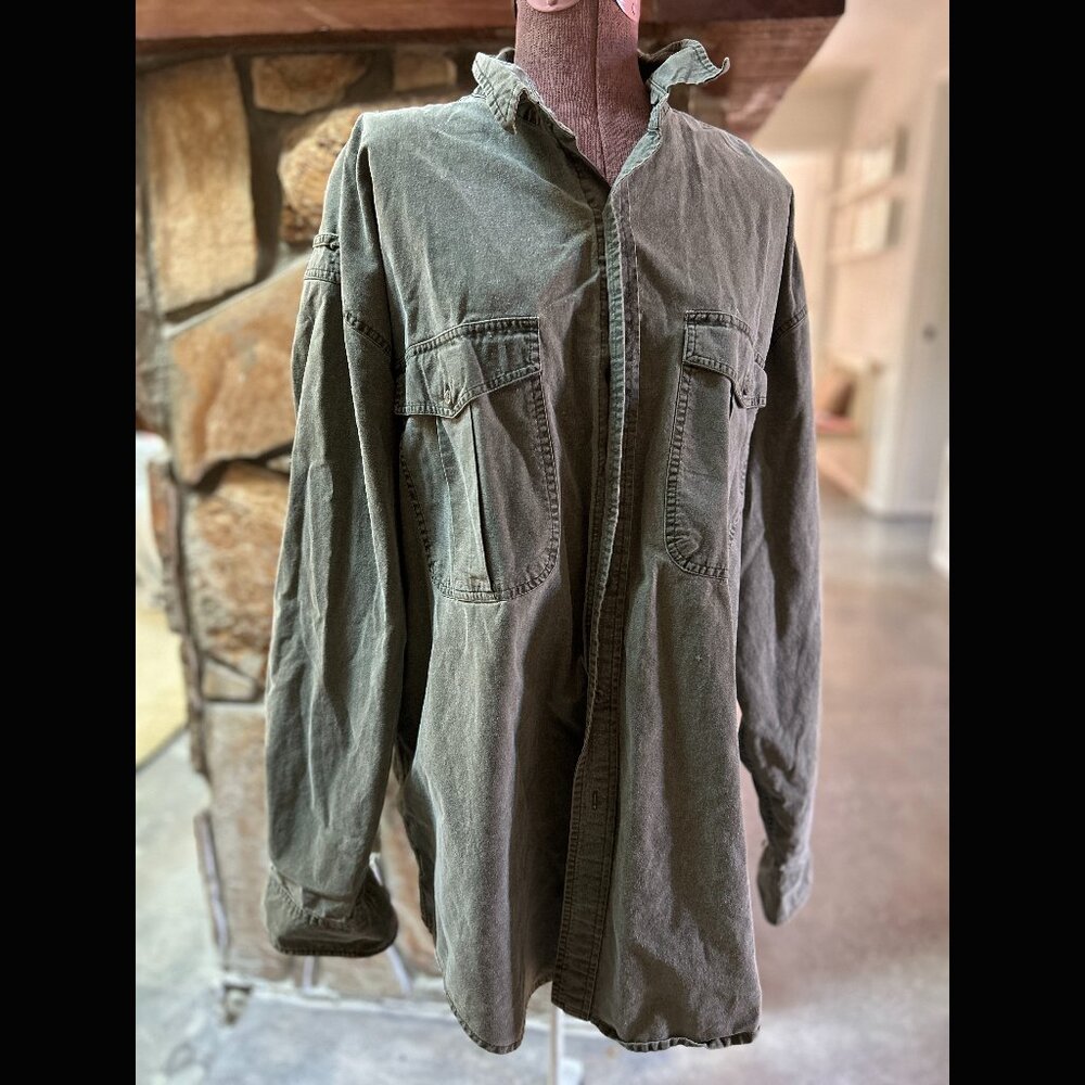 Vintage 80s Banana Republic Safari Oversized XL Shirt Top